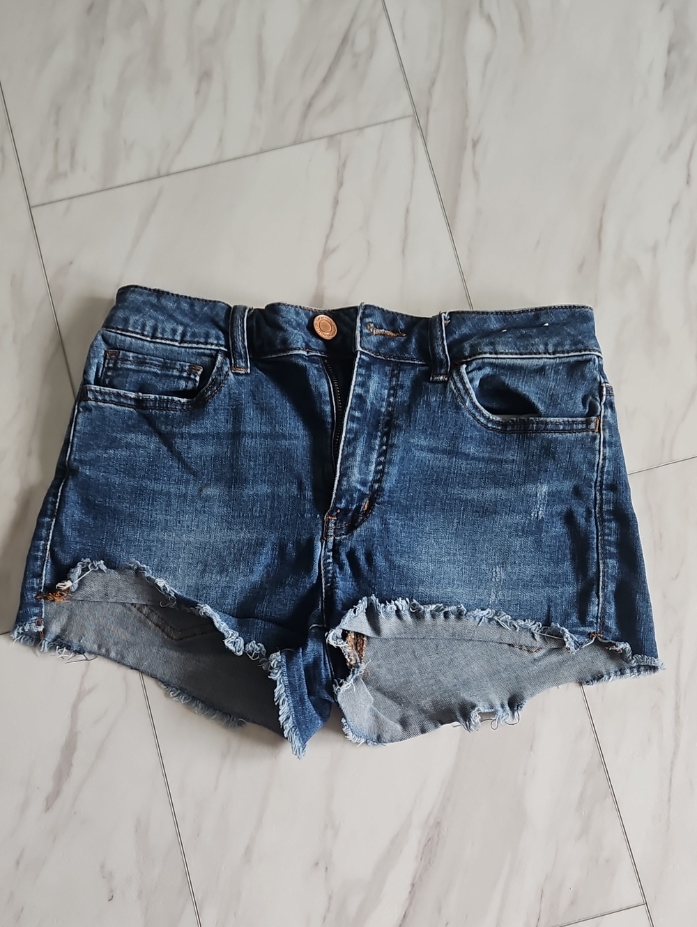 SO Distressed Dark Blue Denim Jean Shorts